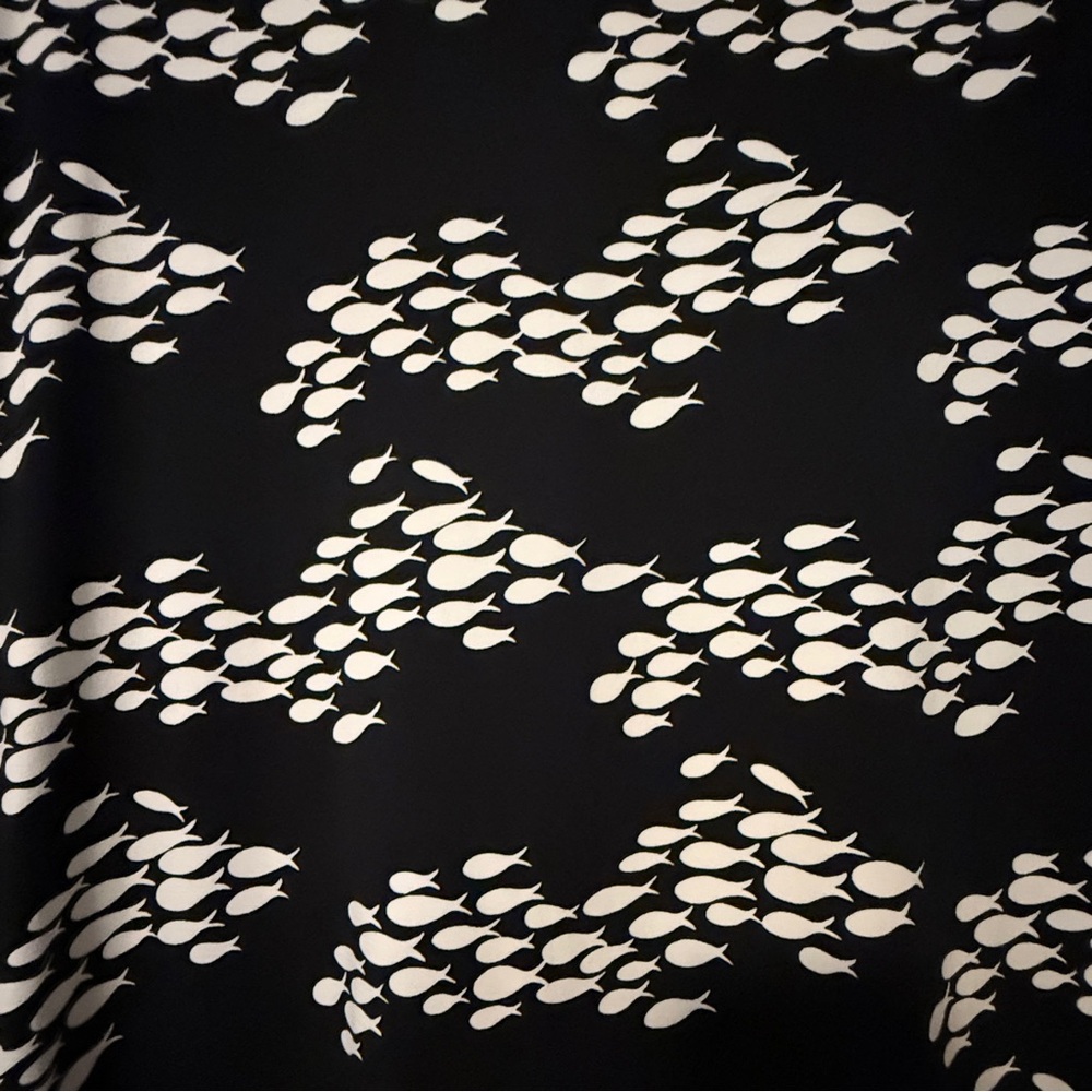 NWT Fighting Eel Black & White Fish Print Dress Adrien – XS - Picture 5 of 7